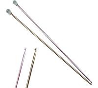 Hobekoee 2Pcs Tunisian Crochet Hook 4.5mm 5mm,Extra Long Crochet Hook 13.8in Afghan Crochet Needles Aluminum Tunisian Crochet for Beginner,Crocheting＆Knitting Lovers