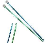 Hobekoee 2Pcs Tunisian Crochet Hook 6.5mm 7mm,Extra Long Crochet Hook 13.8in Afghan Crochet Needles Aluminum Tunisian Crochet for Crocheting＆Knitting Lovers