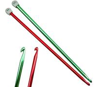 Hobekoee 2Pcs Tunisian Crochet Hook 9mm 10mm,Extra Long Crochet Hook 13.8in Afghan Crochet Needles Aluminum Large Tunisian Crochet for Beginner,Crocheting＆Knitting Lovers