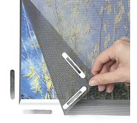 Hoberg Window Pollen Screen with Innovative Magnetic Attachment | Fly Net up to 150 x 130 cm Individually Cut to Size, no Drilling and screwing | Mosquito Net Attach with 16 Magnets [Anthracite]