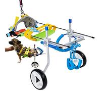 HobeyHove Adjustable Dog Wheelchair, For pet wheelchairs with disabled hind legs, small dogs, cats/dogs/puppies walking，3D Soft Harness,Light Weight, Easy Assemble (XSLW)