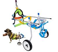 HobeyHove Adjustable XS Dog Wheelchair, For pet wheelchairs with disabled hind legs, small dogs, cats/dogs/puppies walking,3D Soft Harness,Light Weight, Easy Assemble (XS)