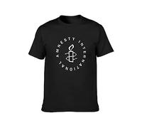 HObiba Amnesty International Mens Black T-Shirt L