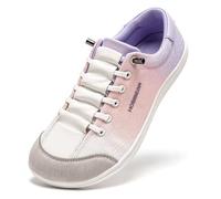 HOBIBEAR Unisex Wide Barefoot Shoes for Men and Women, Zero Drop, Simple, Lightweight and Comfortable Sports Shoes, Pink Purple, 7 UK