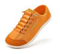 HOBIBEAR Unisex Wide Barefoot Shoes Women Men Minimalist Barefoot Shoes Outdoor Trail Running Shoes Lightweight and Comfortable, orange, 8.5 UK
