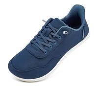 HOBIBEAR Women Barefoot Minimalist Sneakers, Hands Free, Wide Toe Box, Canvas, Zero Drop, Comfortable Walking Shoes, Breathable, Lightweight, Casual Fashion Sneakers - Navy