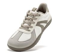 HOBIBEAR Womens Mens Walking Shoes Hands Free Slip on Barefoot Minimalist Shoes Wide Toe Box Classic Retro Fashion Sneakers Khaki