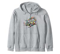 Hobicore Aesthetic Crocodile Lover Stuff Colorful Alligator Zip Hoodie
