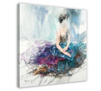 HOBIVA Anna Razumovskaya's Work Abstract Oil Painting Artist Prints 32 Canvas Poster Wall Art Decor Print Picture Paintings for Living Room Bedroom Decoration Frame-style 28x28inch(70x70cm)