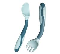 Hobngmuc Baby Cutlery Set | First Stage Baby Spoon | Ergonomic Grip Learning Flatware Set for Kids Children Girls Solid Food Daycare