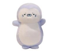 Hobngmuc Breathing Plush Toy, Cute Penguins/Seals Sleeping Pillows, Breathing Sleep Companion Toy For Relaxation Daily Use, Animals Plush Dolls For Kids, Bedtime, Bedroom, Nursery - 30cm/11.81 inches
