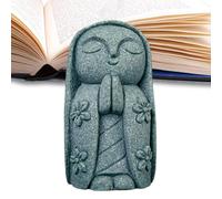 Hobngmuc Buddha Statue Outdoor - Garden Stone Monk Buddha Statue - Adorable Spiritual Buddhist Sculpture for Yoga Bathroom Housewarming Home Fountain Aquarium Meditation