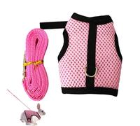 Hobngmuc Cat Harness And leashs Set, Soft Cat Harness, Adjustable Mesh rabbits Vest Harness, rabbits Harness And leashs Set, Cute Bunny Harness For Jogging, Pet Supplies Accessories