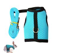 Hobngmuc Cat Harness And leashs Set, Soft Cat Harness, Adjustable Mesh rabbits Vest Harness, rabbits Harness And leashs Set, Cute Bunny Harness For Jogging, Pet Supplies Accessories