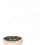 Hobngmuc Floating Plant Ring - Heart Shaped Fish Feeding Ring - Aquarium Floating Plant Corral, for Keeping Floating Plants in Place