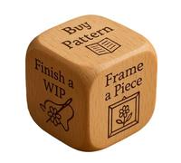 Hobngmuc Fun Dice - Wooden 6-Sided Craft Supplies - Bind A Quilt Stitching Tasks Quilter Dice,for Home Travel Workshop Artwork Classes Beginner Artists Women Enthusiasts