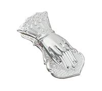 Hobngmuc Hand Shaped Book Clip, Vintage Journal Clips, 3D Hand Shape Traveler Notebook Clip, Vintage Metal Paper Clip, Handbook Storage Clip Seal Clamps for Office, Home, School - Silver