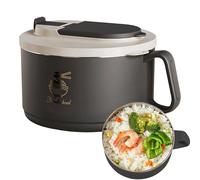 Hobngmuc Noodle Bowl - 1650ml Non Slip Detachable Lid,Lunch Salad Bowl Soup Containers | for Vegetable Fruit Salad Outdoor Home Office Dorm Picnic Camping Travel