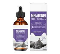 Hobngmuc Sleep Aid for Cats - 60ML Stress Relief Solution | Cat Calming Drops | for Health Tension Small Medium Large Breed Travel Home Night Time