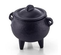 Hobngmuc Small Cast Iron Cauldron Incense Burner - Mini Trivet Censer For Burning Sage, Yoga, Meditation, Energy Cleansing, Rituals, Decorative Holder (7x6.7cm)