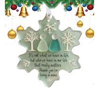 Hobngmuc Snowflake Ornaments - Festive Friendship Acrylic Decor - Christmas Snowflake Tree Decorations - for Festival Home Bedroom Hallway Holiday Interior Party Outdoor