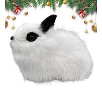Hobngmuc Stuffed Animal Bunny, Realistic Plush Rabbit Tabletop Model, Soft Sleeping Companion, Stuffed Bunny Doll for Living Room Bed Shelf Nursery Bedroom Study Couch Sofa Table