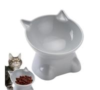Hobngmuc Tilted Cat Food Bowls, Raised Cat Bowl, No Spill 15° Tilt Cat Food Bowl, Elevated Cat Food And Water Bowls, Cat Feeding Bowls Neck Protective Bowl, Cat Dish, Water Bowl For Cats