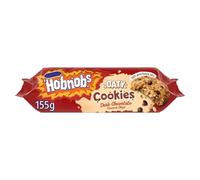 Hobnobs Oaty Cookies with Dark Chocolate Flavour Chips, 100% Wholegrain Oats, 155g