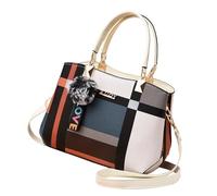 Hobo Clutch Shoulder Bag - 10.24 x 5.12 x 7.8 Inch Crescent Shaped Hobo Purse for Women with Removable/Adjustable Strap Stylish Multi-Purpose Handbag with High Capacity for Home, Travel, White, Siehe