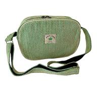 Hobo crossbody messenger bag for causal use | Hand woven hemp and gheri cotton shoulder bag | Canvas sling bag.