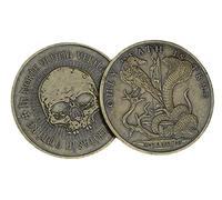 Hobo Nickel Military Army Veteran Coins Latin Daily Stoic Gift Remember Death Skull Challenge Coin Skull Commemorative Coin