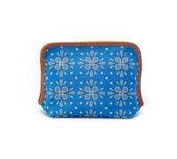 HOBO Women's Beauty Cosmetic Pouch, Blue Journey Bandana, One Size