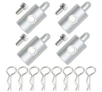 HOBOHY 4Pcs Aluminum Attaching Body Mounts for Tamiya CW01 Chassis Lunch Box Upgrades Parts (Silvery)
