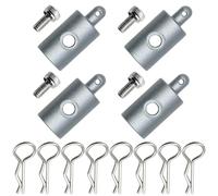 HOBOHY 4Pcs Aluminum Attaching Body Mounts for Tamiya CW01 Chassis Lunch Box Upgrades Parts (Titanium)