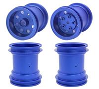HOBOHY CW-01 Aluminum Wheels Hub Rims for Tamiya CW01 Chassis Lunch Box Midnight Pumpkin RC Car Upgrade Parts (Blue)