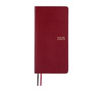 Hobonichi Techo 2025 Weeks [Japanese/Tall and Slim Size/April Start/Planner] Leather: Pomegranate
