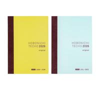 Hobonichi Techo 2026 Original Avec Books - A6, Daily, 6-month x 2-Book Set (Jan Start), Japanese, Planner