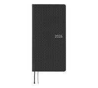 Hobonichi Techo 2026 Weeks - Paper Series: Black Gingham (English, Tall & Slim, January Start)