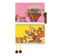 Hobonichi Techo A5 Planner Cover - 100% ORANGE: Where’s the Squirrel Going (Cousin Size, Cover Only)