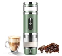 Hobsir Portable Electric Espresso Maker, Milk Frother Travel Coffee Machine for Camping, Car Coffee Maker with Frothing Base, USB-C, 3in1 Capsule, Portable Small Espresso Coffe Machine, Green