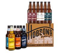 Hobsons Mixed Beer & Cider Gift Set Case - Variety Pack of Real Ale & Artisan Cider 500ml (12 Pack Case) by a Craft UK Brewery.