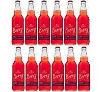 Hobsons Oldsfields Premium English Berry Fruit Cider - 4% ABV - 12 Pack Case (500ml Bottles). Artisan cider made on the farm suitable for vegetarians, vegans and gluten free.