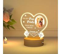 HOBULL Personalised Dog Memorial Gifts,Pet Memorial Gifts,Customised Dog Memorial Photo Frame,Pet Memorial Plaque with Photo&Name for Loss of a Dog Gift,Dog Remembrance Gifts,Dog Bereavement Gifts