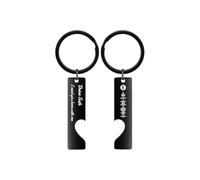 HOBULL Personalised Spotify Keyring 2PCS Drive Safe Keyrings, Custom Engraved Text Scannable Spotify Code Keychain Matching Gifts for Couples Men & Women