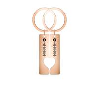HOBULL Spotify Keychain Personalised Couples Keychains, 2PCS Stainless Steel Heart Matching Keyrings for Couples, Custom Scannable Spotify Code Keychain Music Gifts for Men & Women