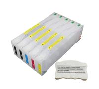 HOBXMFY EMPTY 5 X 700ml Refillable Ink Cartridges Compatible With Pro7700 Pro7710 Pro9700 Pro9710 Pro 7700 7710 9700 9710 Printers Includes Chips(Cyan)