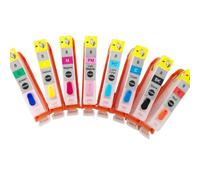 HOBXMFY EMPTY 8PCS Refillable Ink Cartridges With ARC Chip Compatible With PRO9000 And PRO9000 Mark II Printers Works With CLI8 Ink