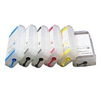 HOBXMFY EMPTY Refillable Ink Cartridge To 6x130ml Compatible With 72 For 72 T610 T620 T1120 T1200 T1300 T2300 T770 T790 T795 Works With CISS CIS Systems