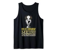 Hoc Est Enim Corpus Meum Latin Eucharist Design Tank Top