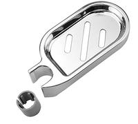 hocadon Shower Rail Soap Holder, Clip-on Bathroom Soap Holder, ABS Shower Soap Dish, Shower Soap Tray Clip On, Adjustable Bathroom Gadget FOR 22MM Tube/Pipe/Rod/Pole